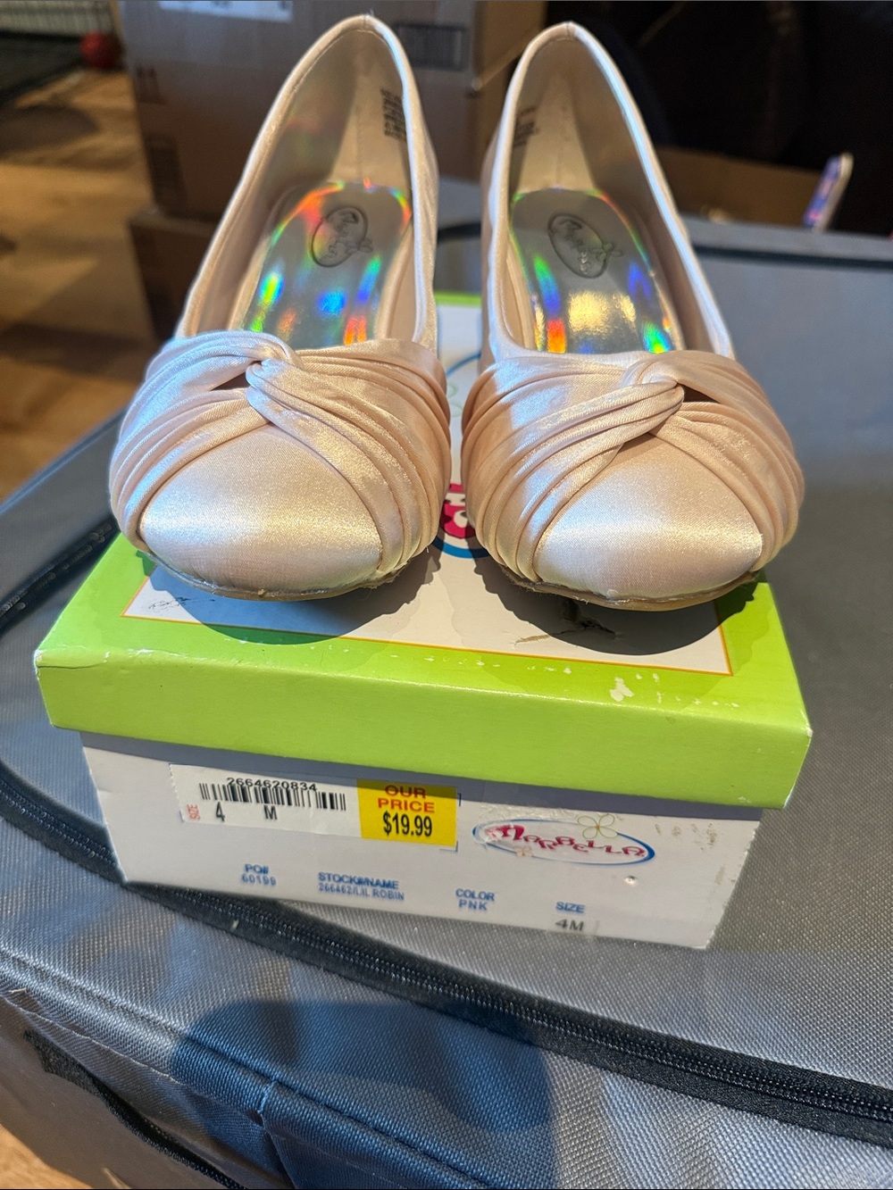 Pink Knot-Detail Girls' Dress Flats